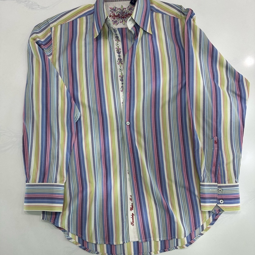 Robert Graham Multicolor Striped Button Down Shirt